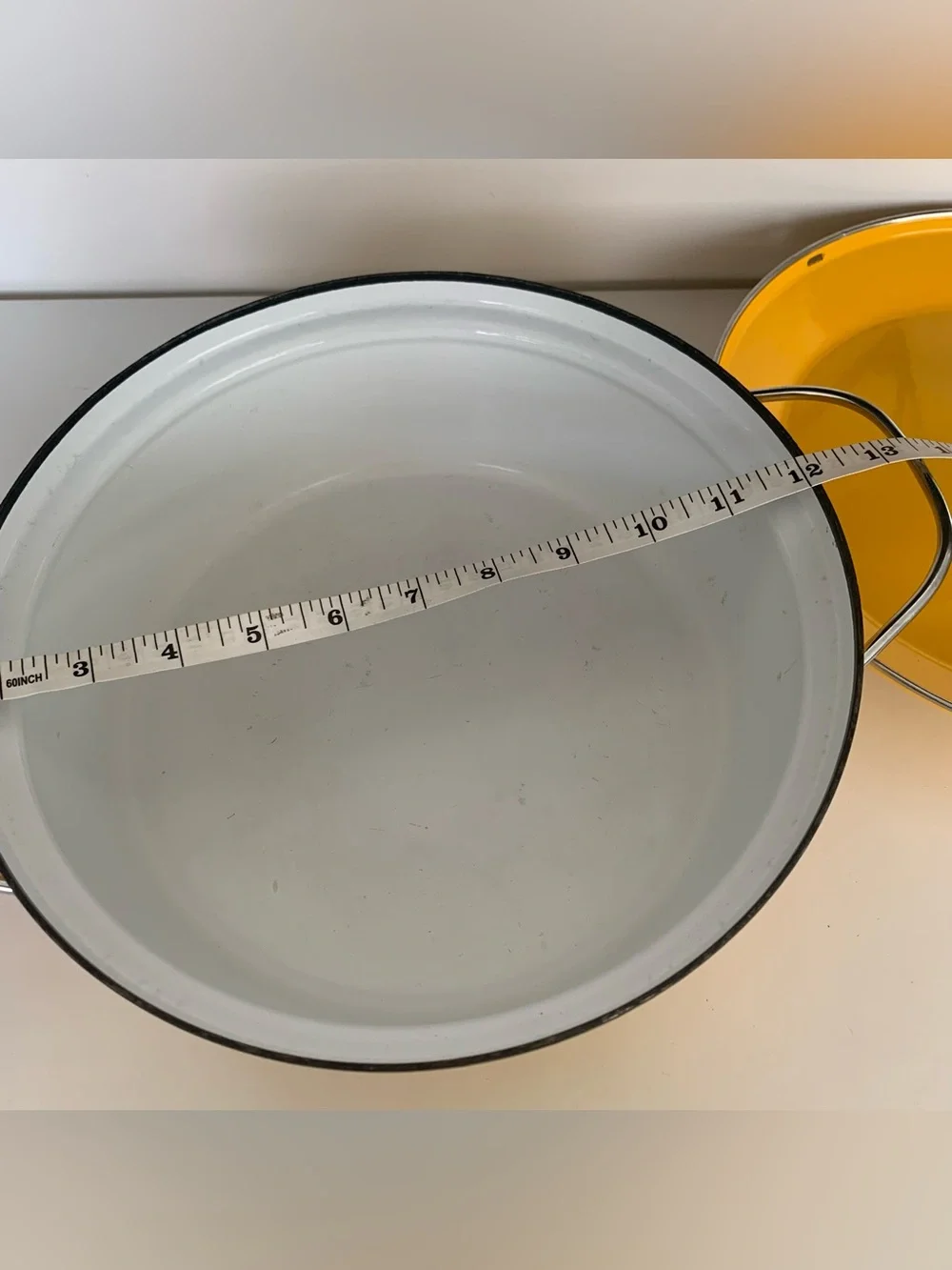 Cathrineholm Lotus Yellow Enamel Chicken Fryer Casserole With Handles and Lid